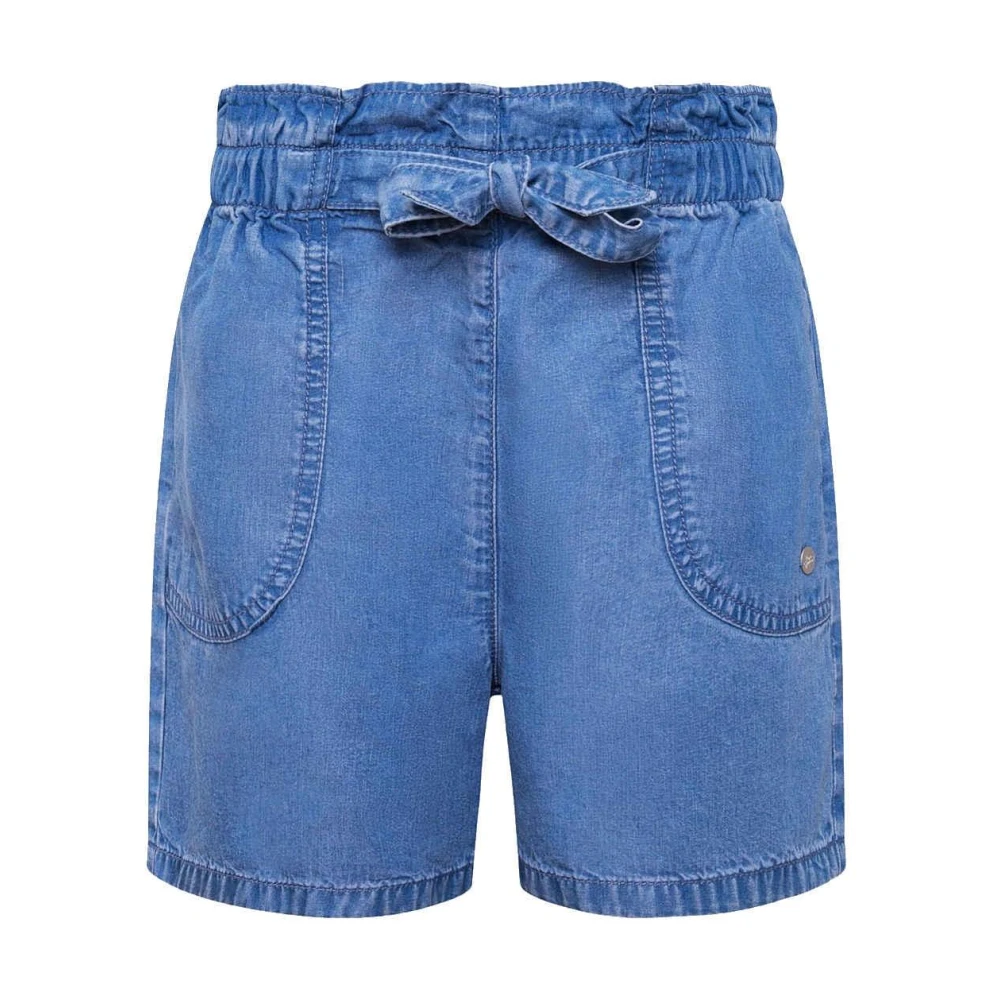 Pepe Jeans Paperbag Gemma Shorts med Båge Blue, Flicka