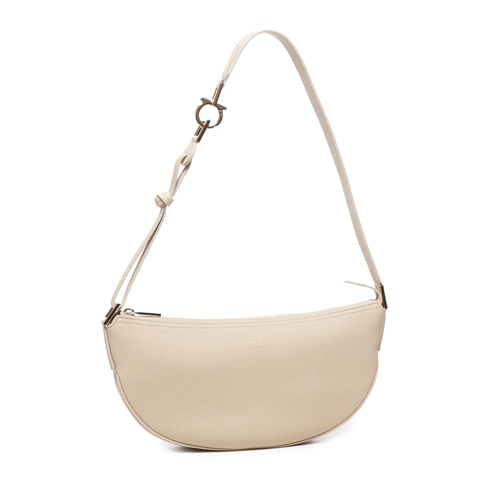 Salvatore Ferragamo Stijlvolle Hobo Tassen Collectie Beige Dames