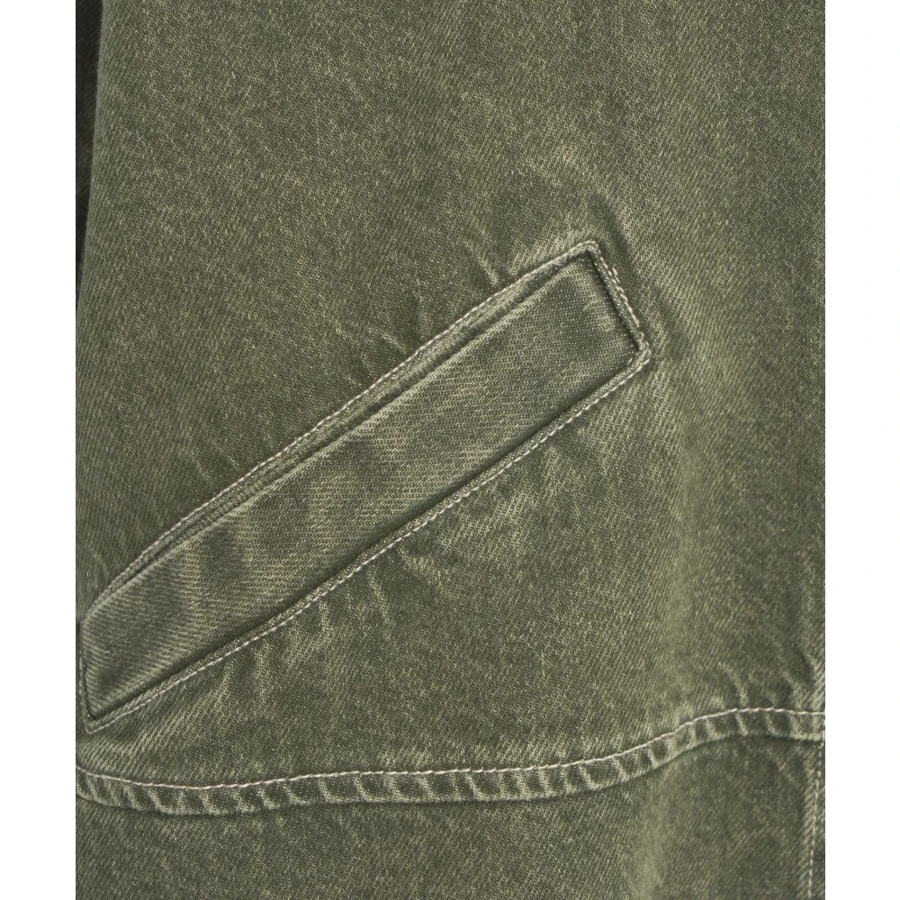 American vintage Groene Denim Oversized Jack Ss25 Green Dames