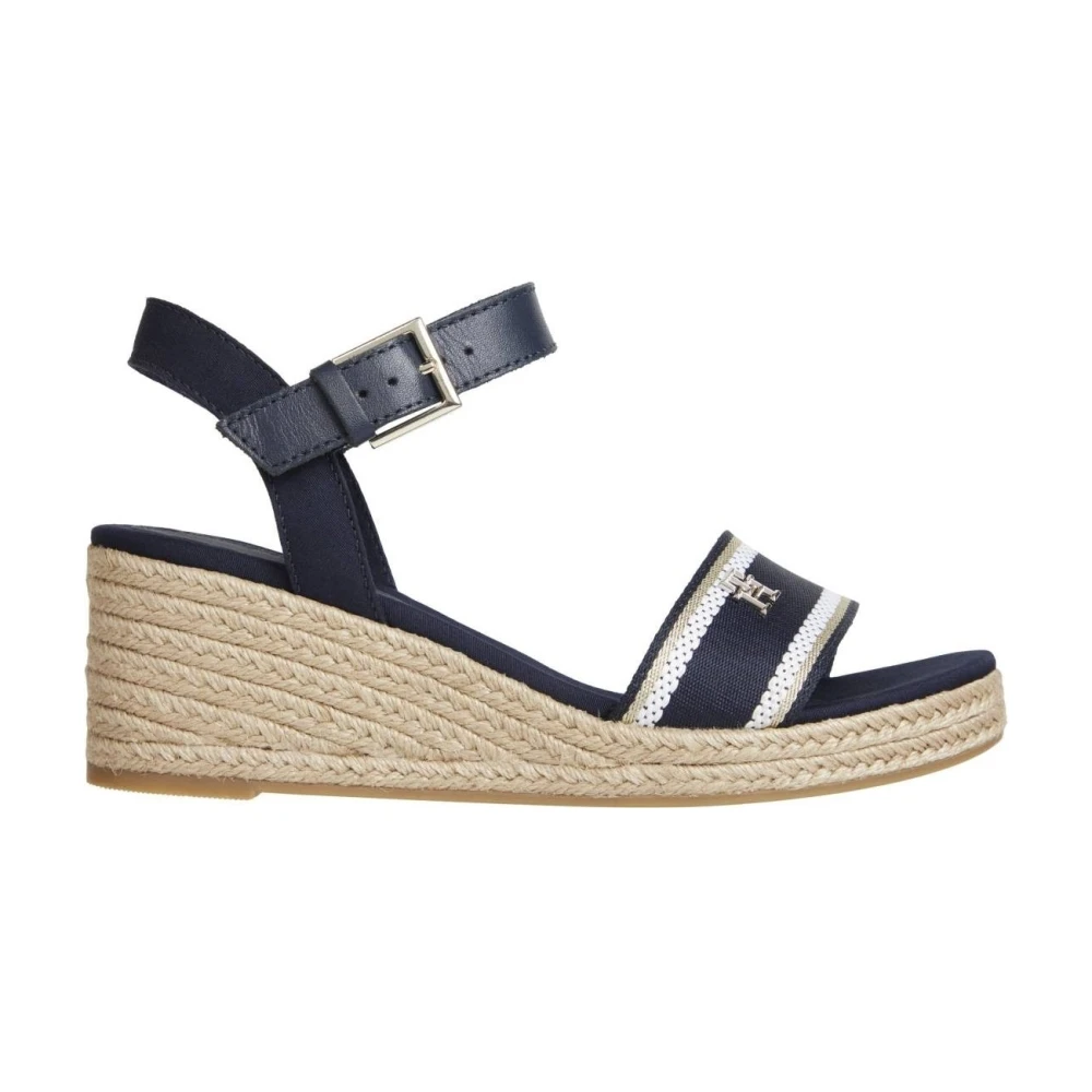 Tommy Hilfiger Women's Blue Webbing Wedge Sandal