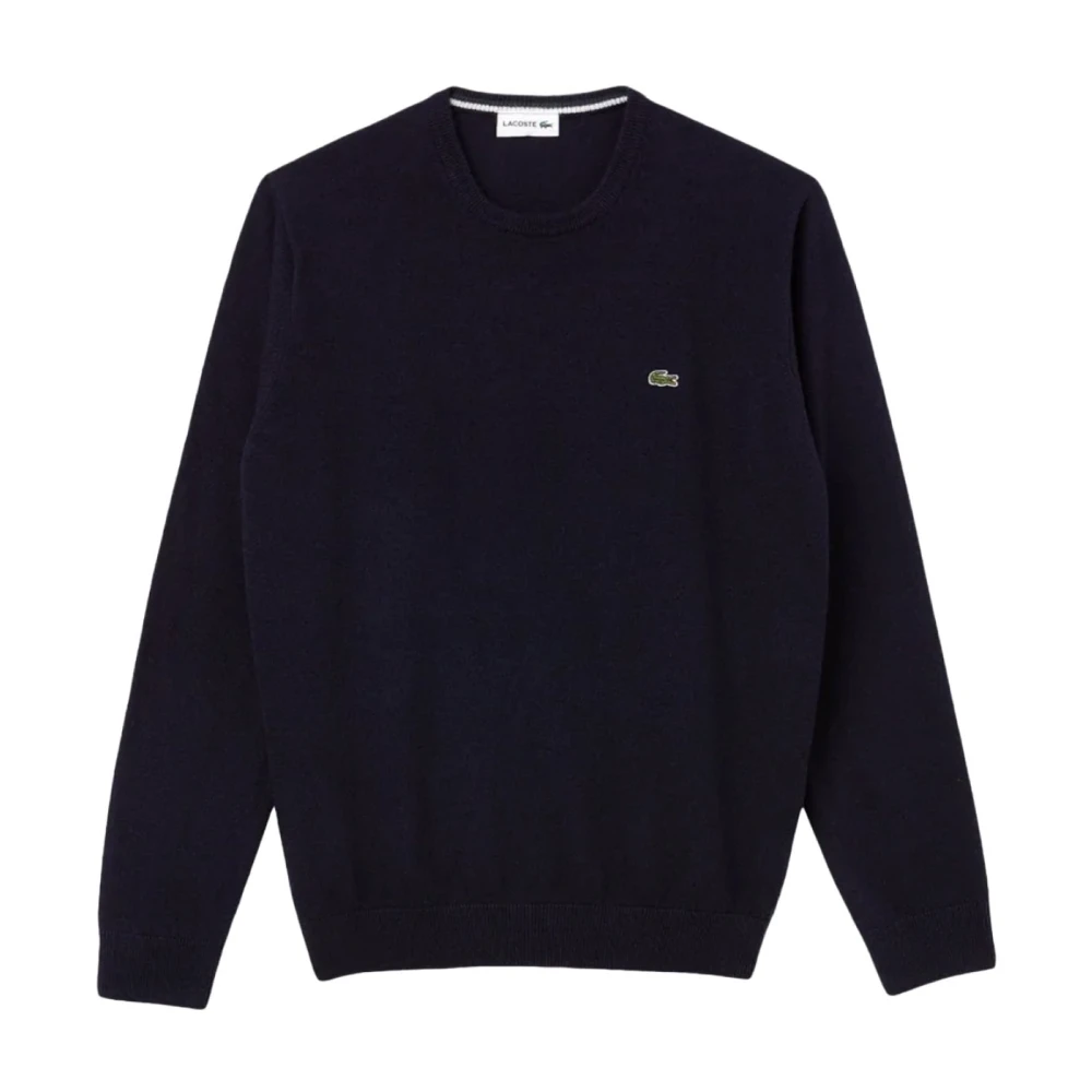 Lacoste Wollen Pullover Regular Fit Black Heren