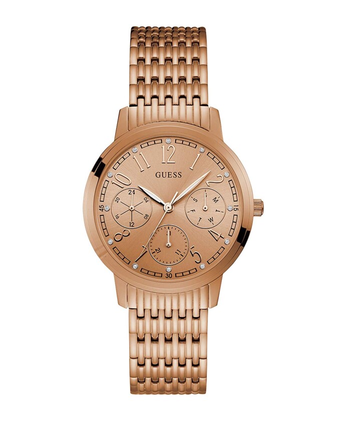 montre-a-quartz-guess-lattice-en-acier-inoxydable
