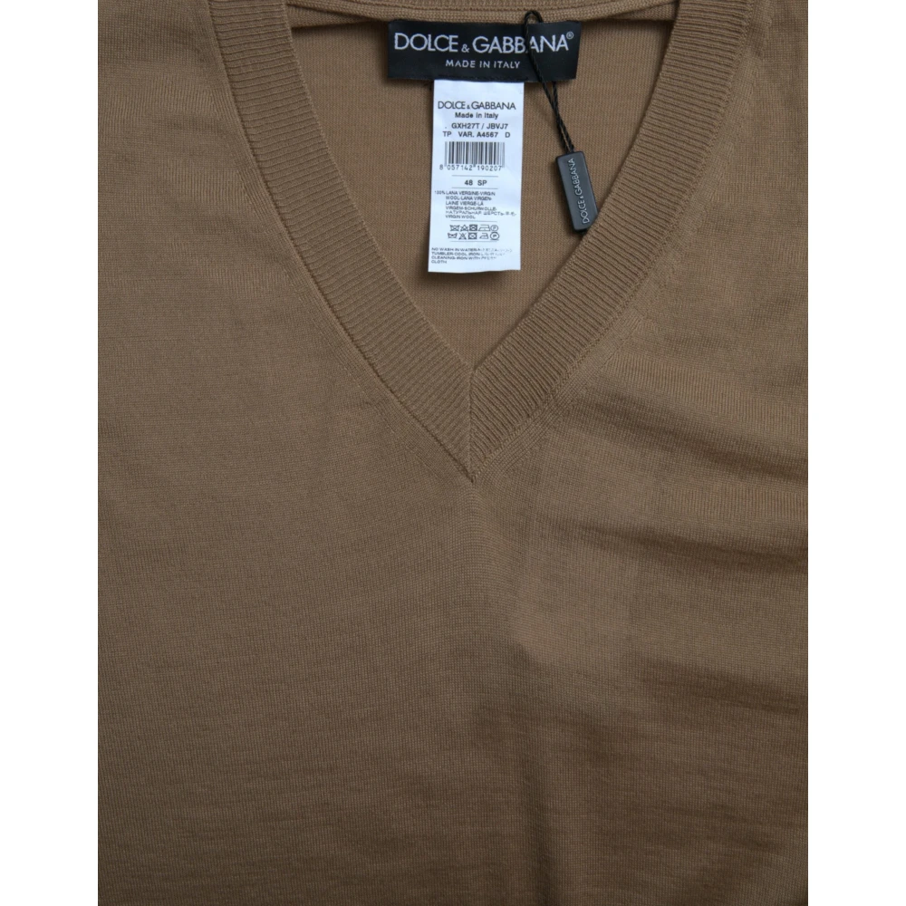 Dolce & Gabbana Sleeveless Knitwear Brown Heren