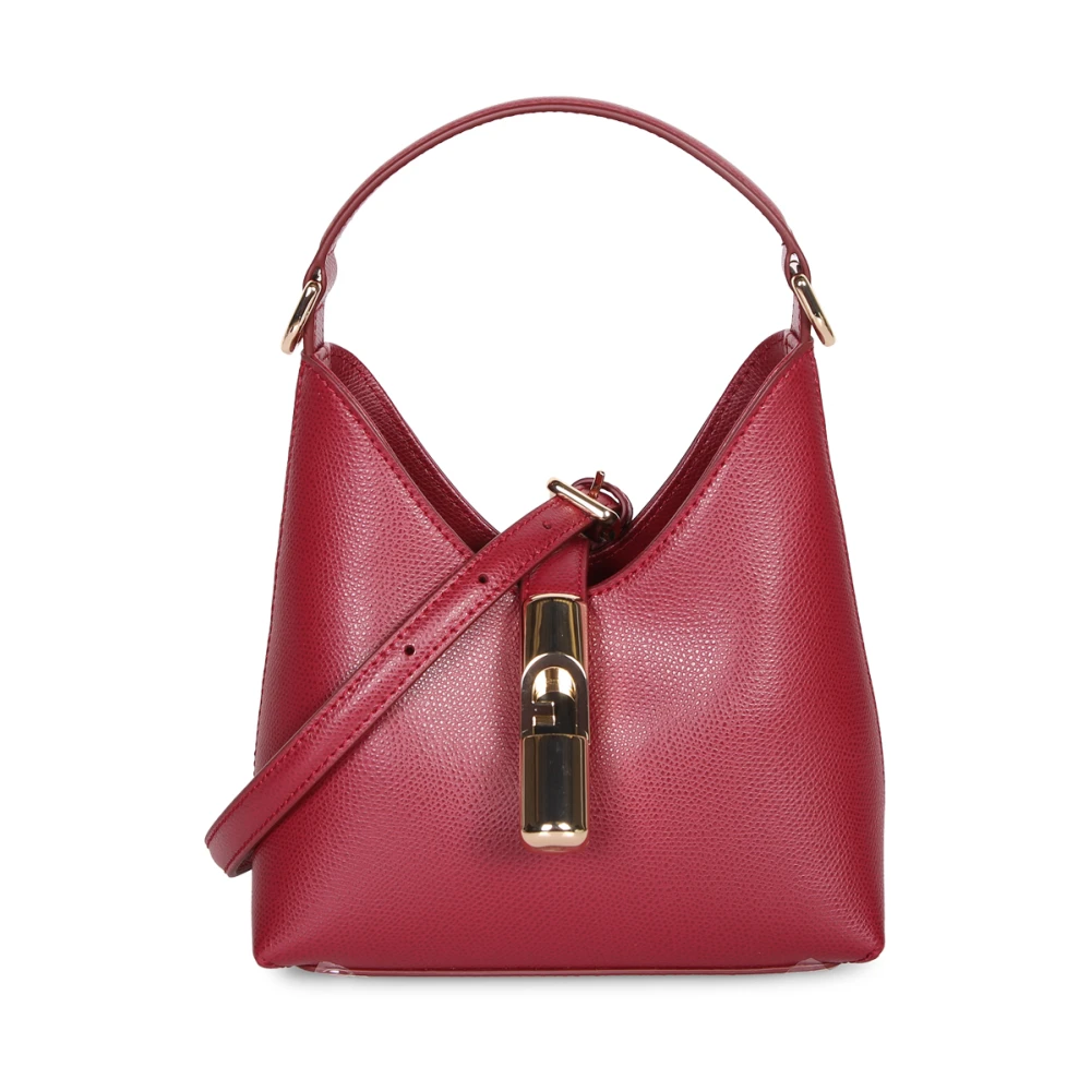 Furla Women's Red Hamme Leather. Gold Buckle - Handbags - One Size - Bags