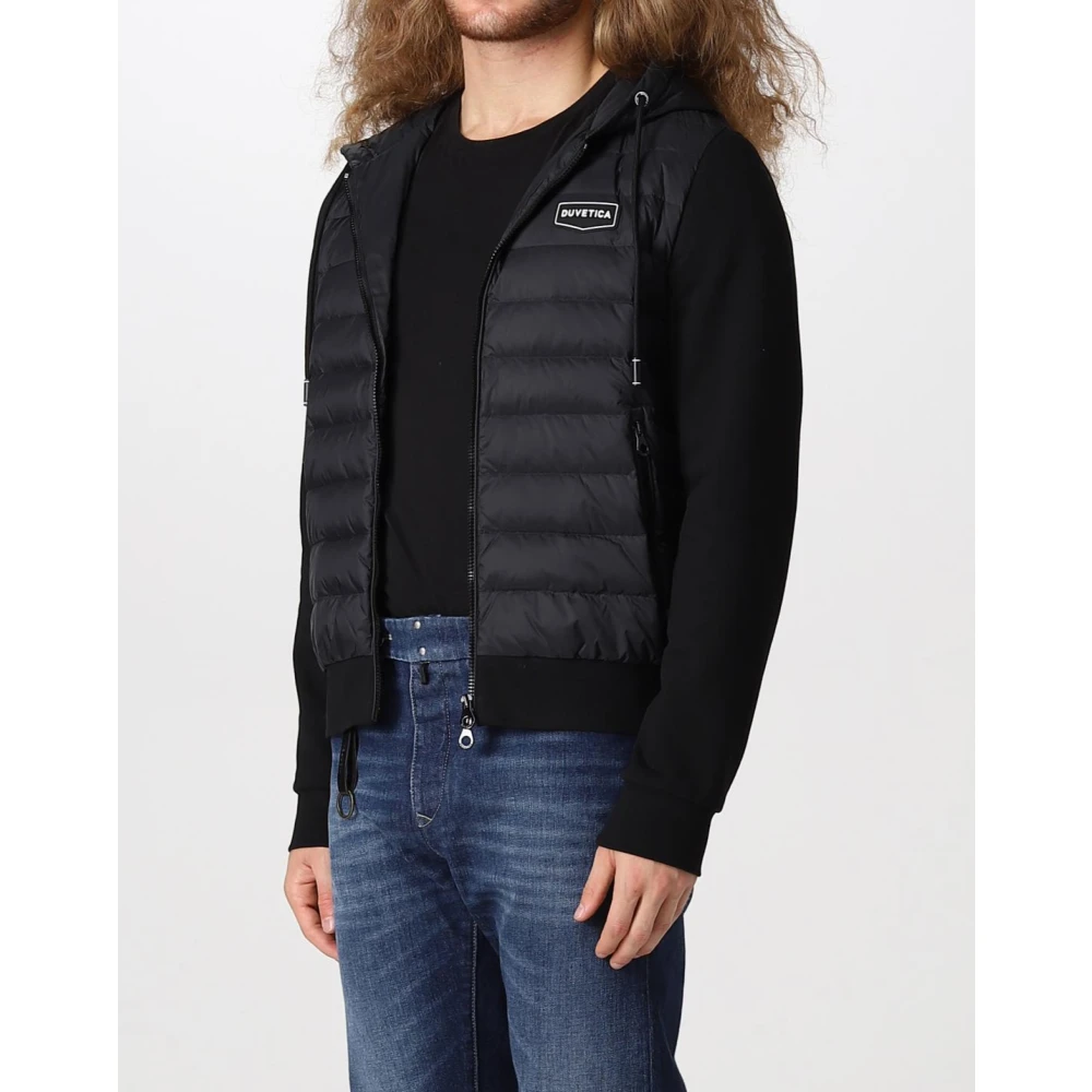 duvetica Zwarte Puffer Donsjas Ritssluiting Black Heren