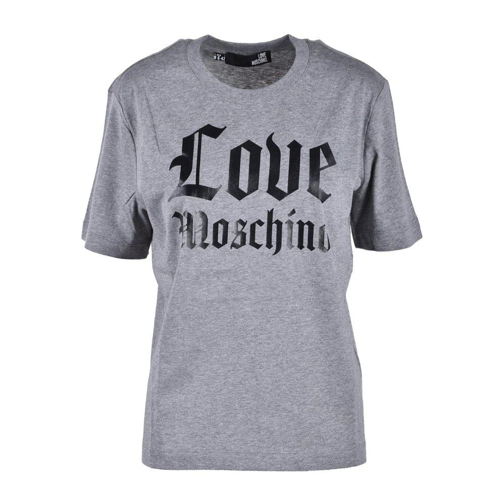 Love Moschino Grijze T-shirt voor vrouwen Gray Dames