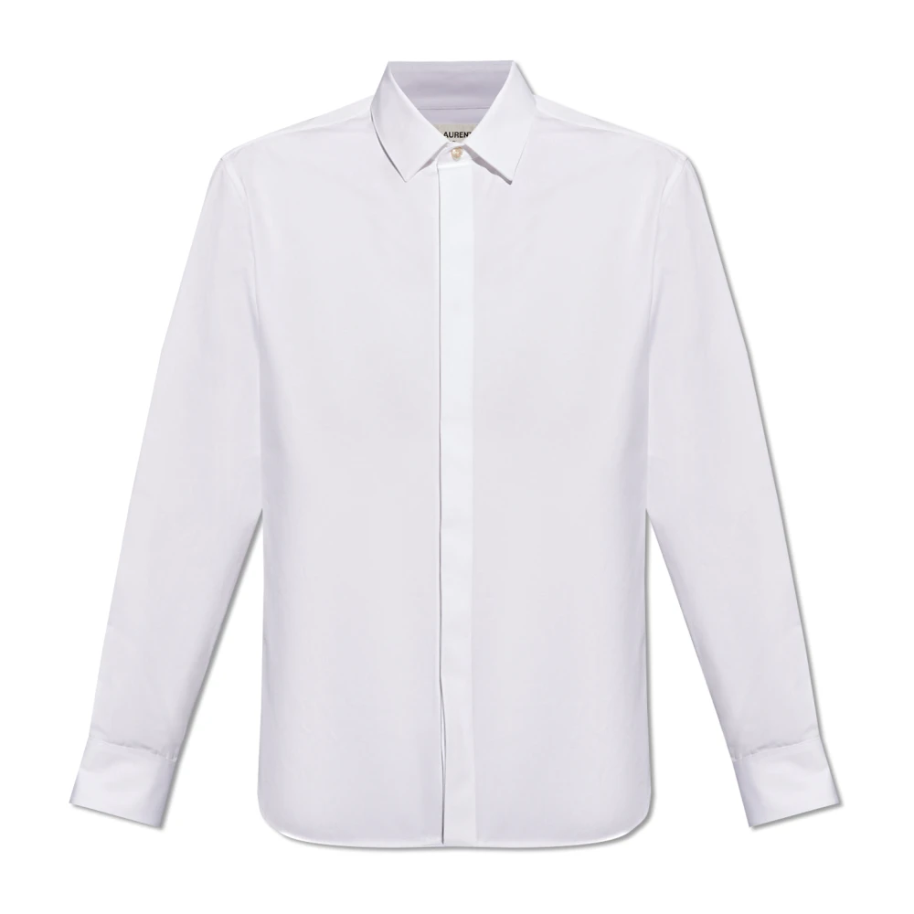 Saint Laurent Katoenen overhemd White Heren