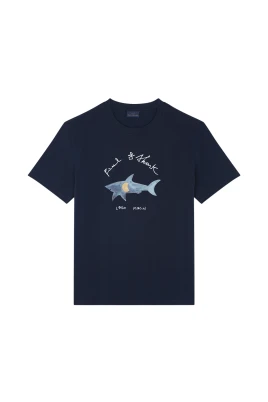 Moon Logo T-shirt i bomullsjersey