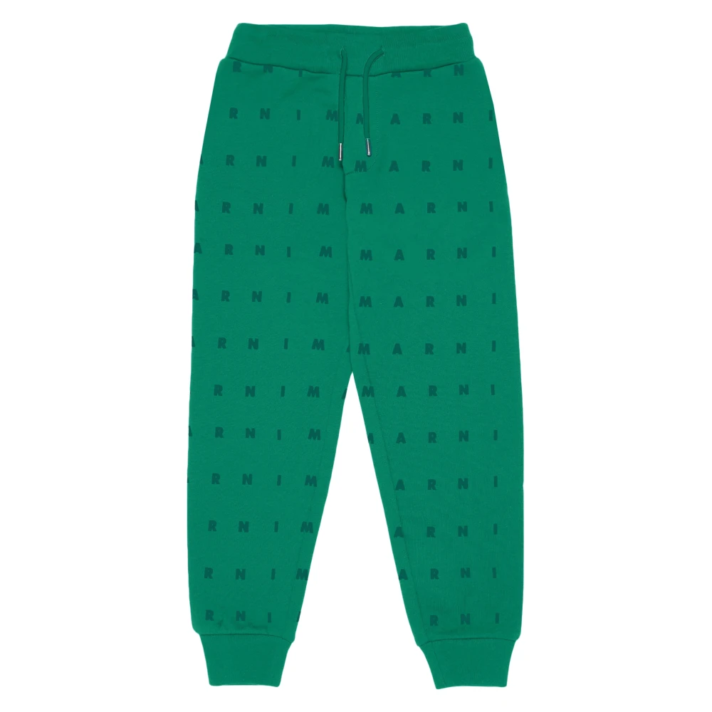 Marni Unisex Kids Green Logo Joggers - Sweatpants - 8 Y - Kids