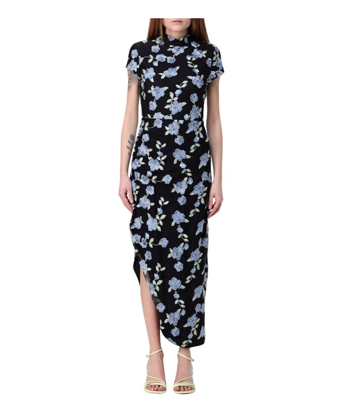 robe-maxi-florale-noire