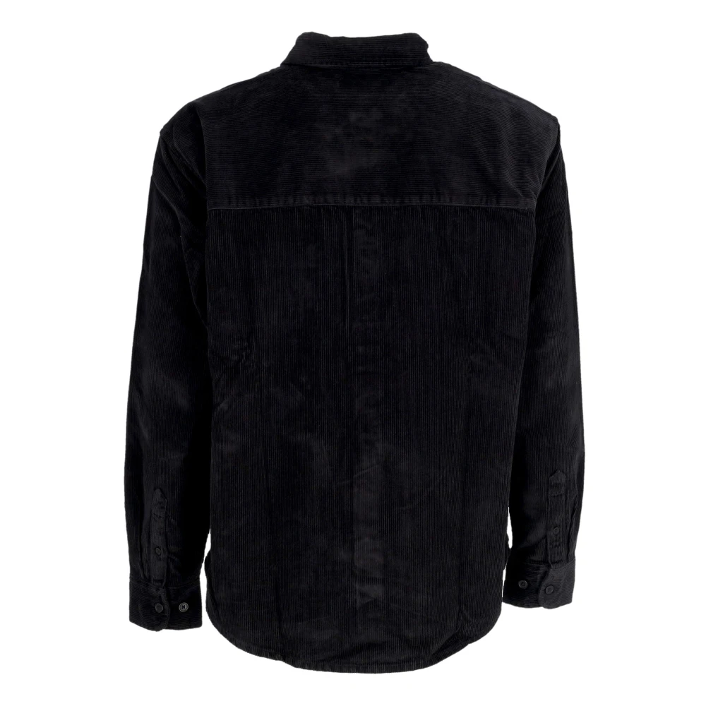 Obey Fluwelen Zwart Lang Shirt met Lange Mouwen Black Heren