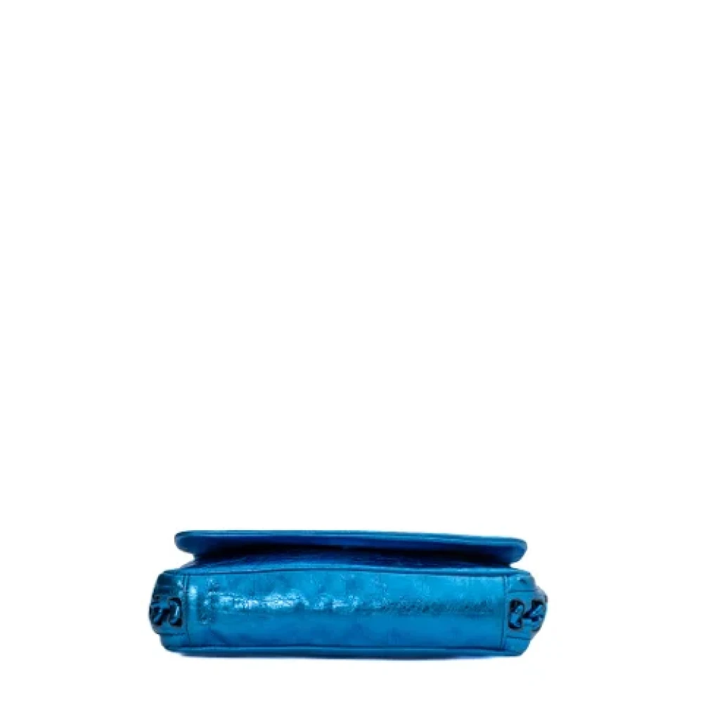 Chanel Vintage Pre-owned Leather chanel-bags Blue Dames