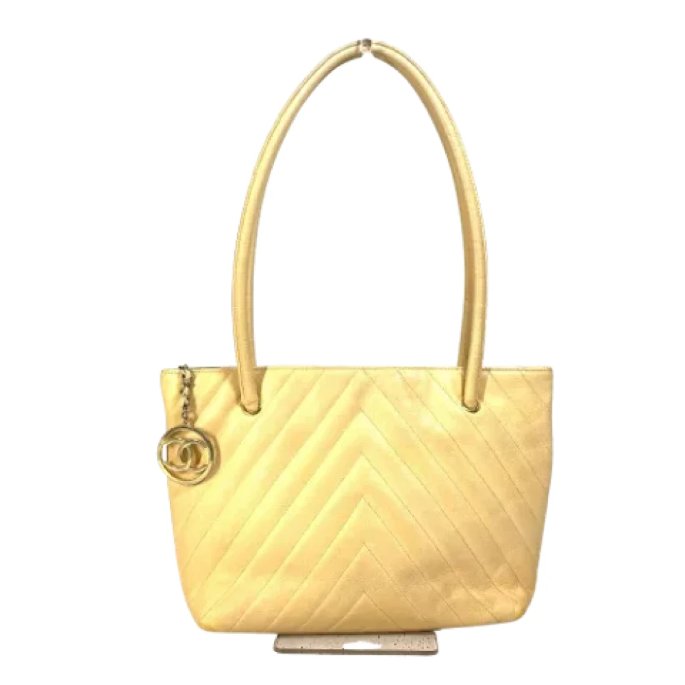 Chanel Vintage Pre-owned Fabric chanel-bags Yellow Dames