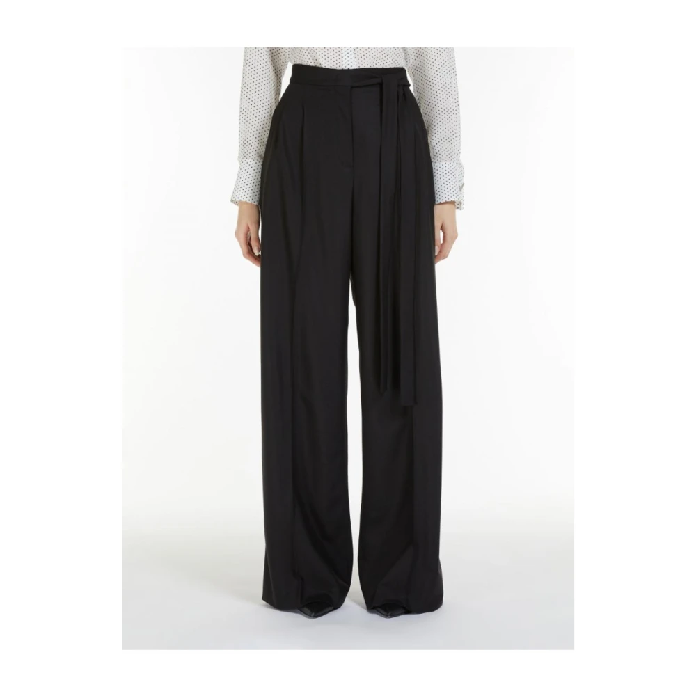 Max Mara Wollen broek Black Dames