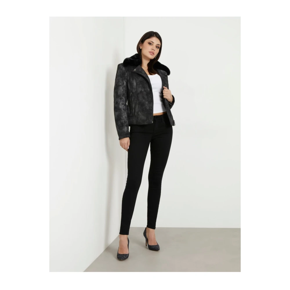 Guess Skinny Fit Annette Jeans Zwart Denim Black Dames