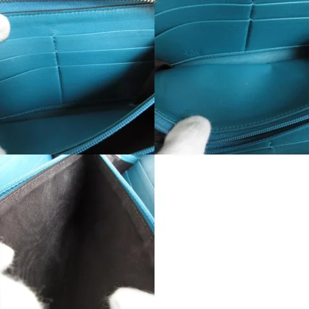 Gucci Vintage Pre-owned Leather wallets Blue Dames