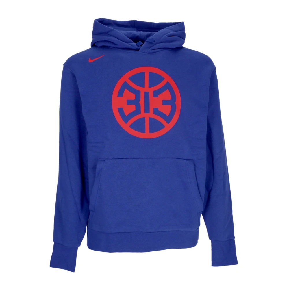 Nike Detroit Pistons Fleece Hoodie Blue Heren
