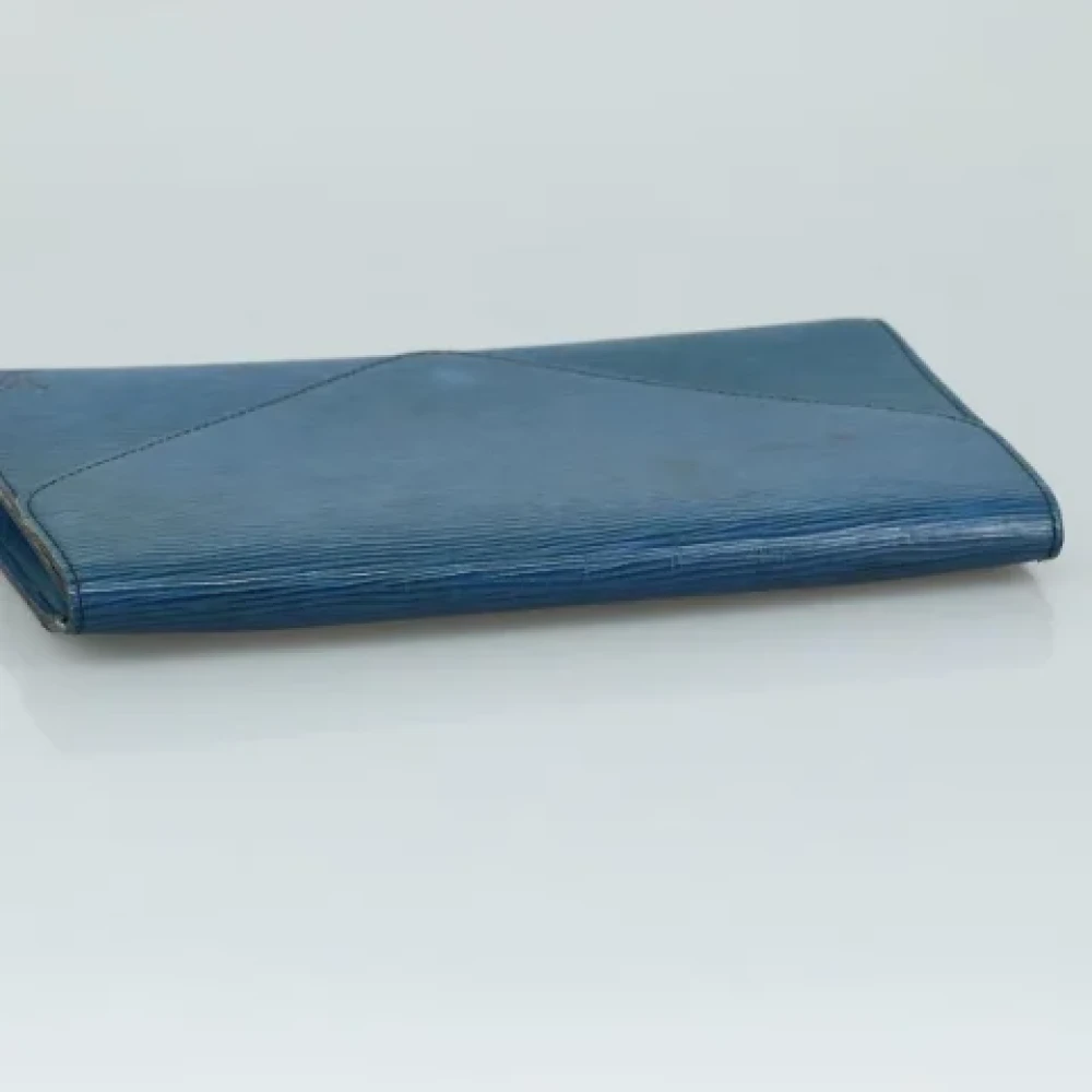 Louis Vuitton Vintage Pre-owned Leather clutches Blue Dames