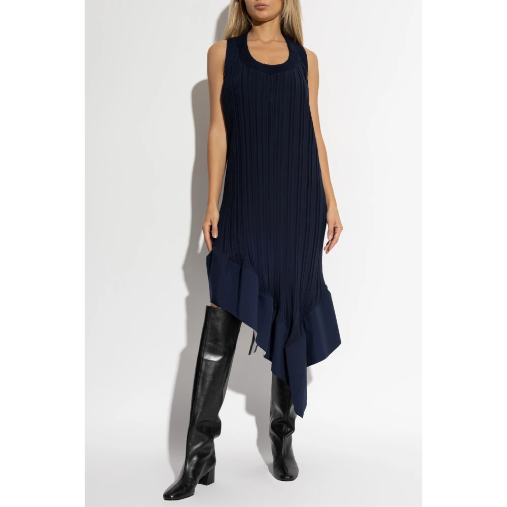 Lanvin Geplooide jurk Blue Dames