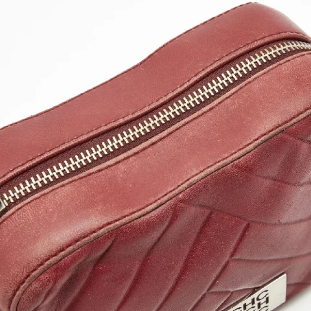 Carolina Herrera Pre-owned Leather crossbody-bags Red Dames