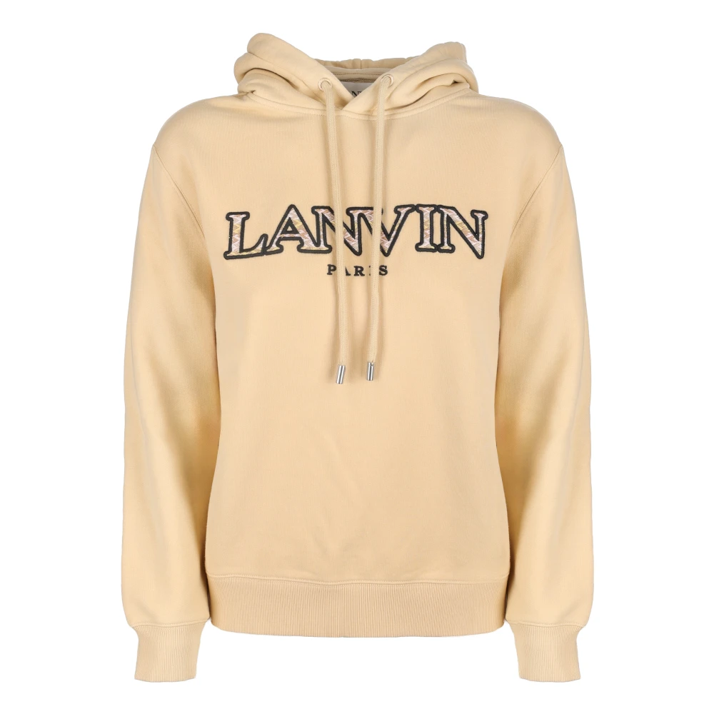 Lanvin Beige Sweatshirt Regular Fit Koud Weer 100% Katoen Beige Dames