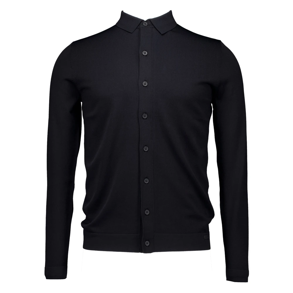 Genti Geknoopte vest in zwart Black Heren