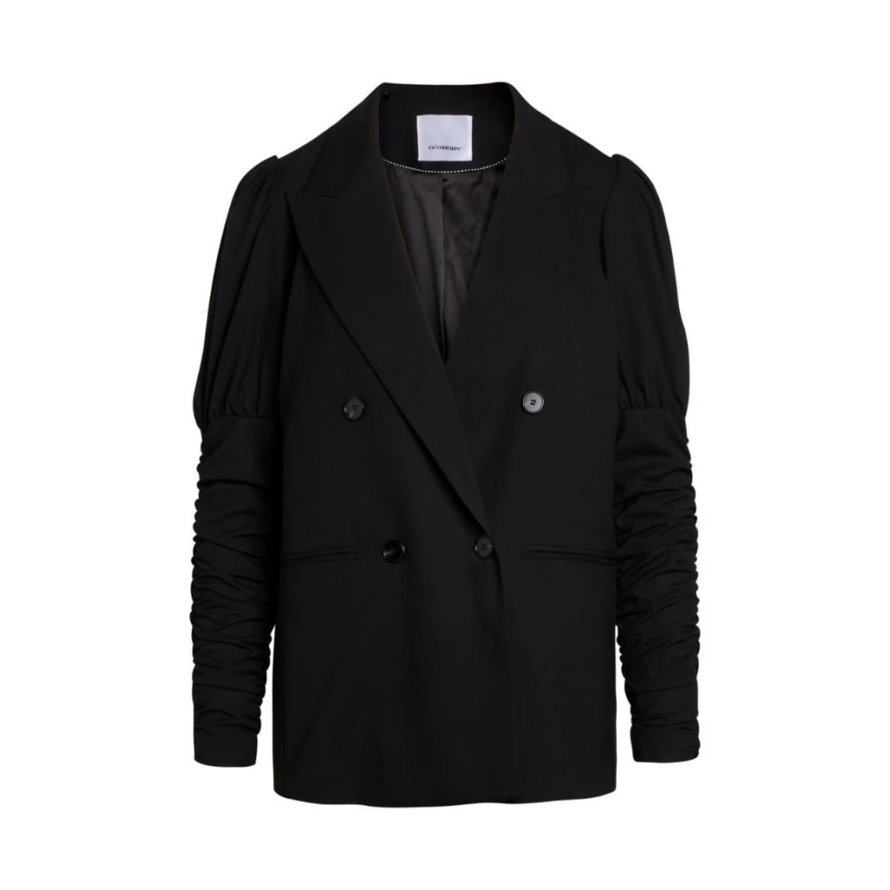 Co'Couture Zwarte Pofmouwjas met Ballonmouwen Black Dames