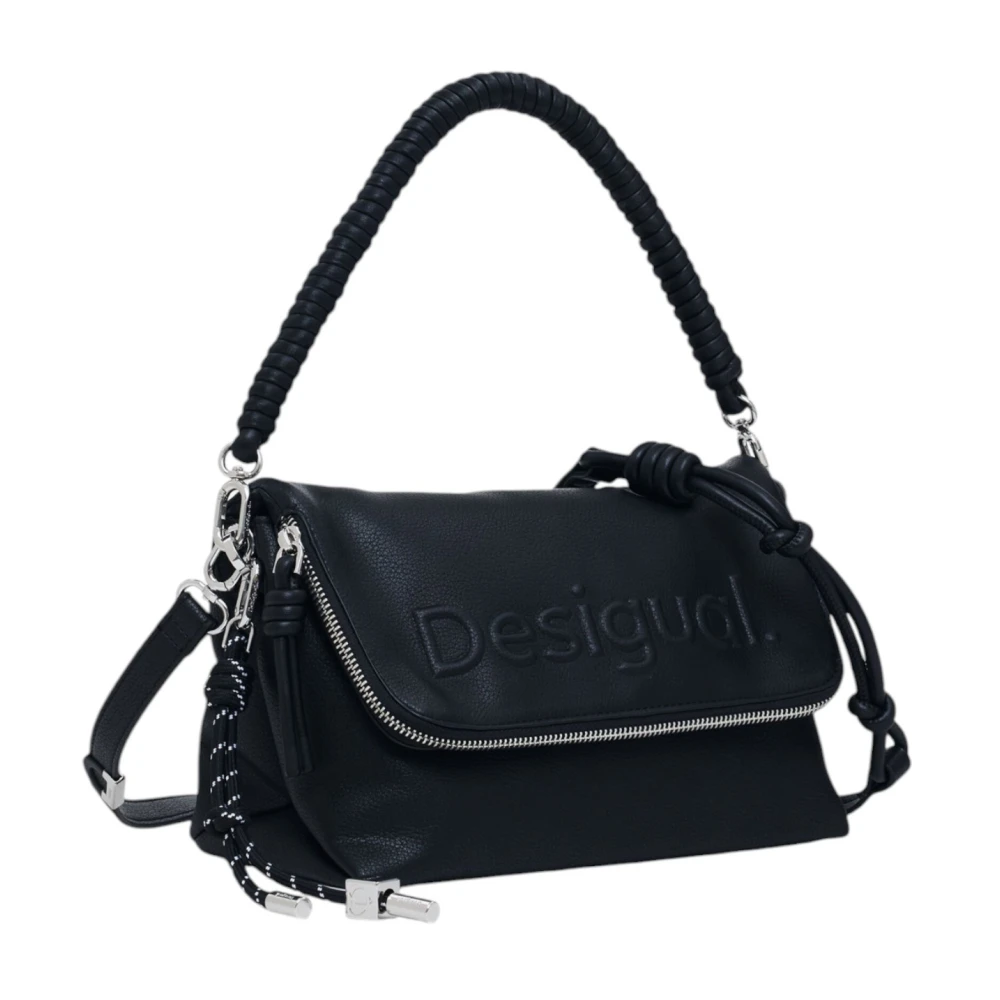 Desigual Zwarte Rits Schouder Handtas Lente Zomer Vrouwen Black Dames