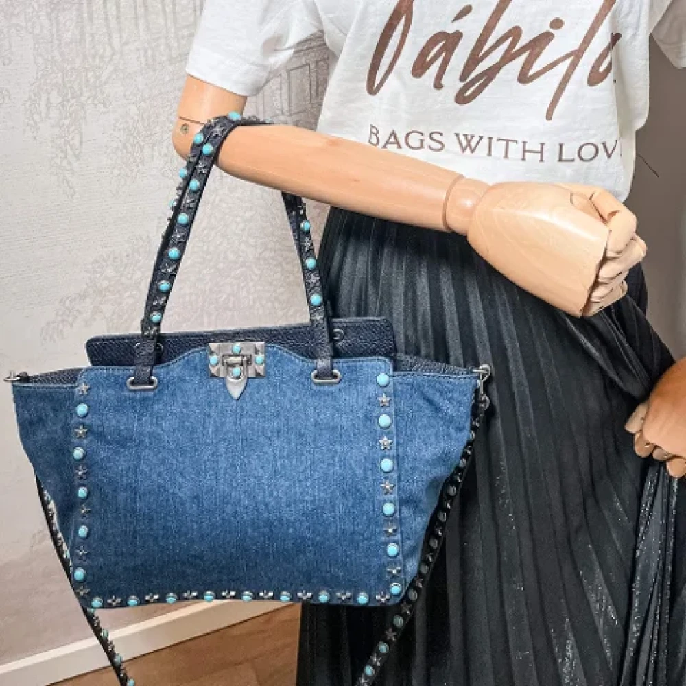 Valentino Vintage Pre-owned Denim handbags Blue Dames