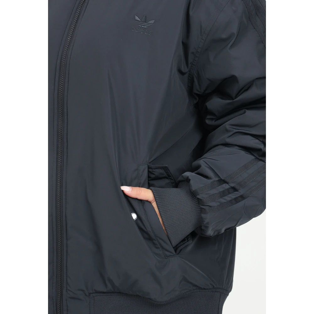 adidas Originals Zwarte Oversized SST Bomberjack Black Dames