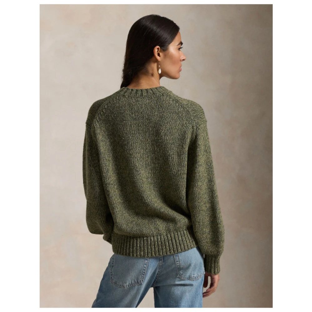 Polo Ralph Lauren Katoenen Polo Gebreide Trui Green Dames