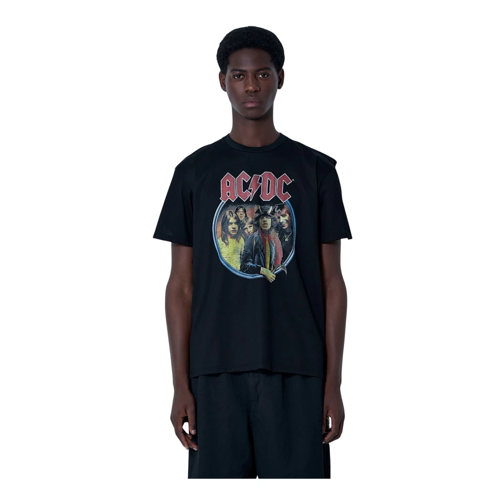 Junya Watanabe Men's Black T-Shirts, M, Rock Band Graphic Tee Shirt