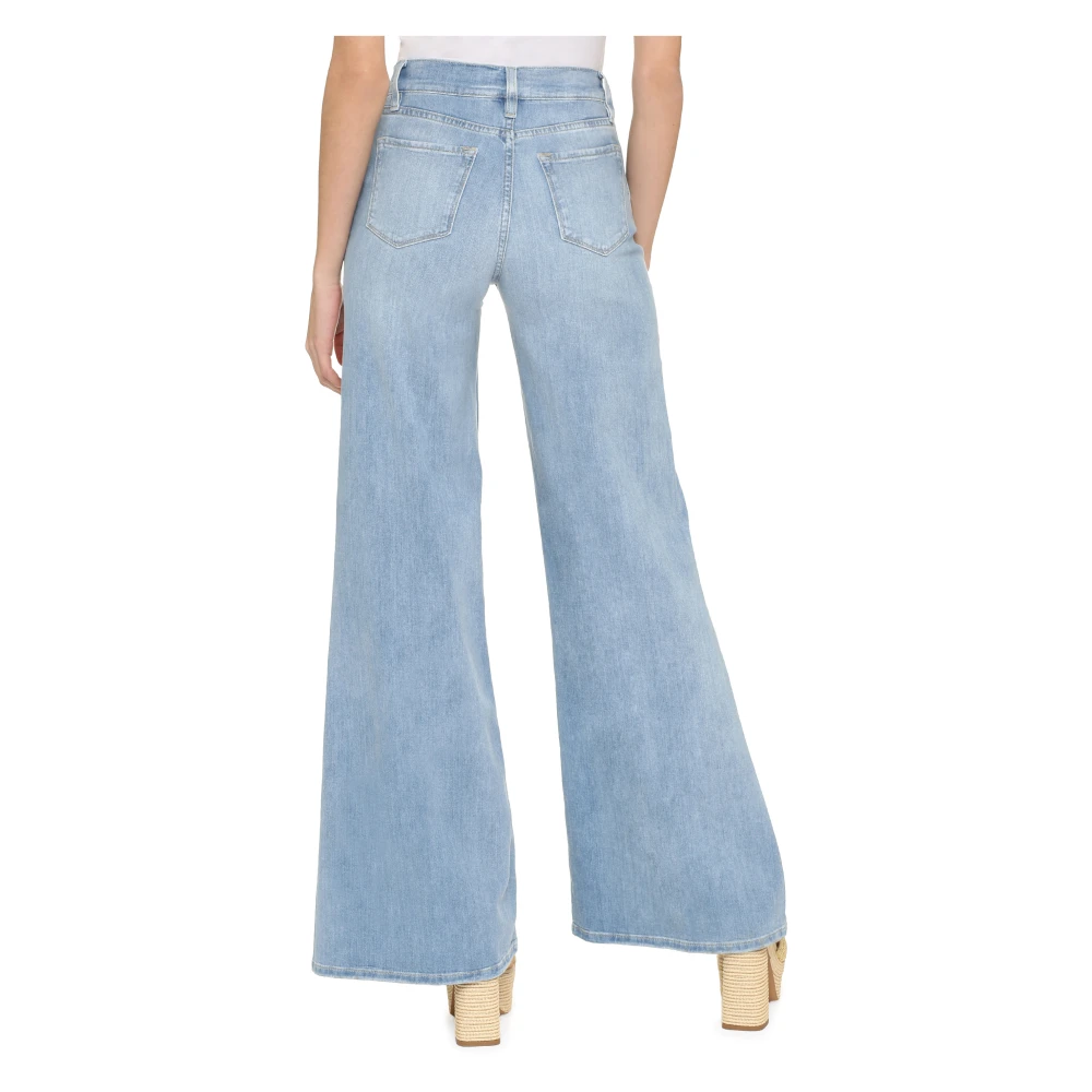 Frame Wijde jeans met contraststiksels Blue Dames