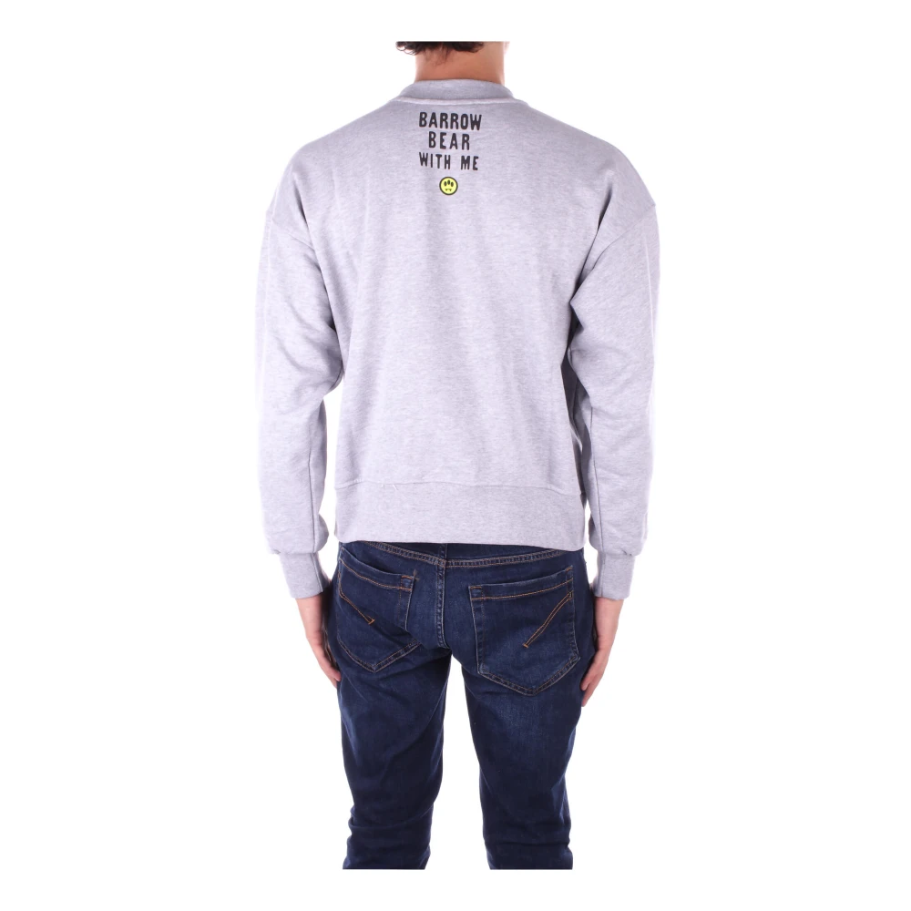 Barrow Grijze Logo Front Sweater Gray Heren