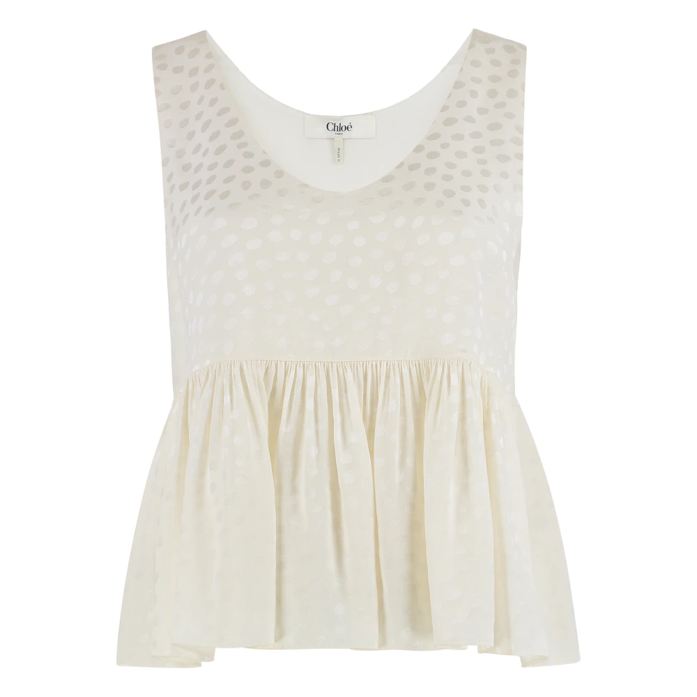 Chloé , Damen, Oberteile, Weiß, S