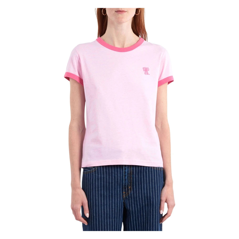 Acne Studios Bubble Pink Tshirt Pink Dames