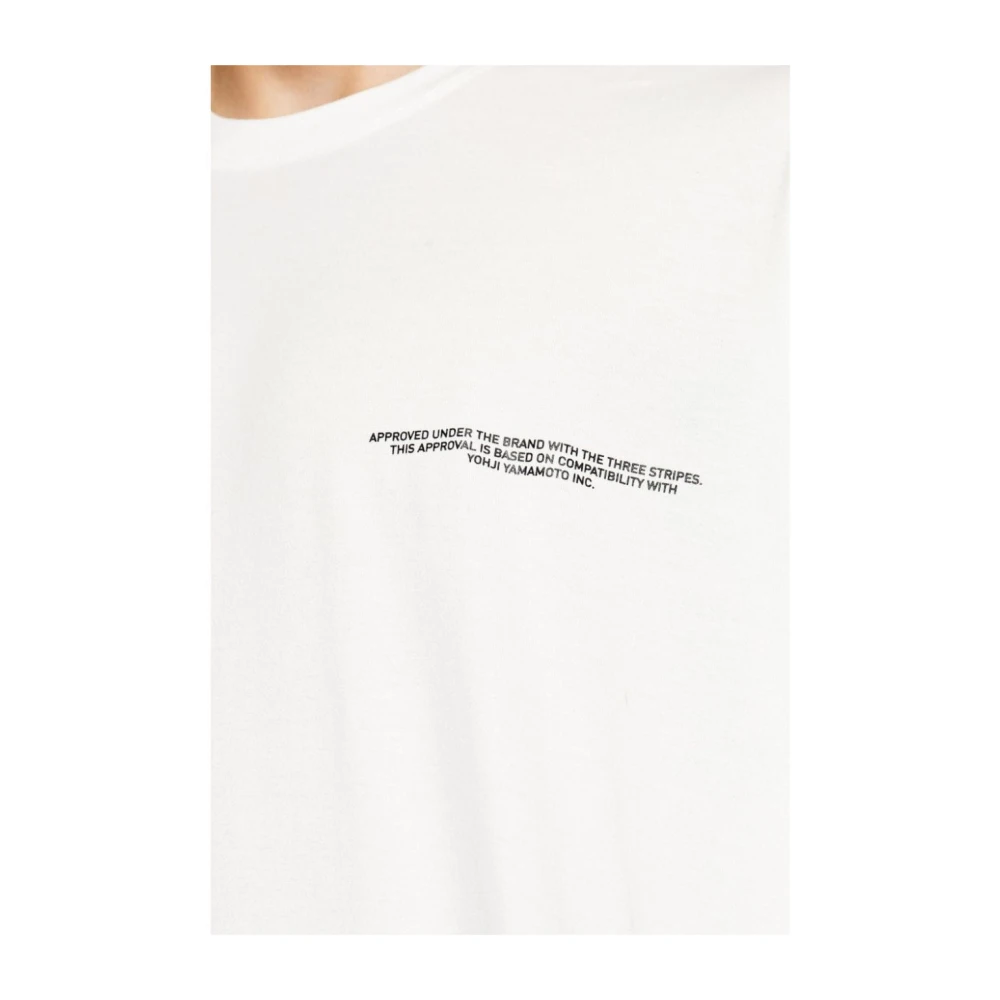 Y-3 Wit Langarm T-shirt White Heren