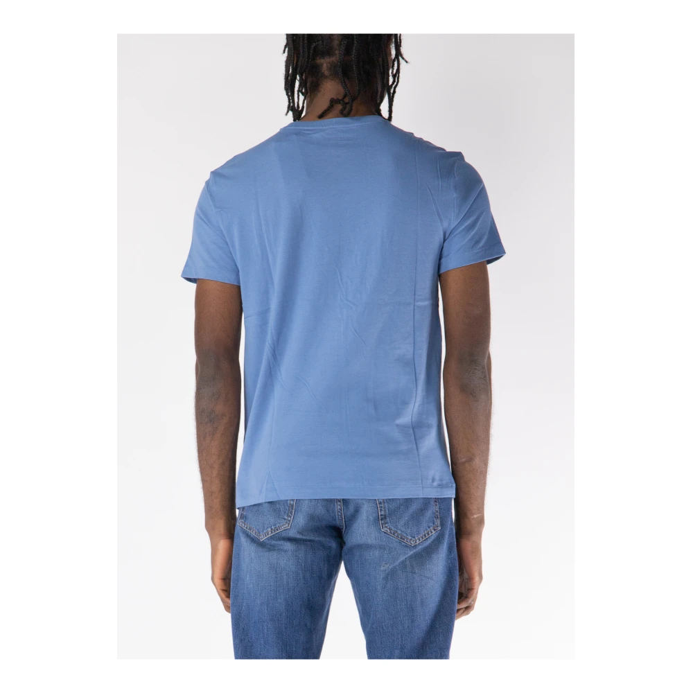 Polo Ralph Lauren Geborduurd T-shirt met korte mouwen en ronde hals Blue Heren