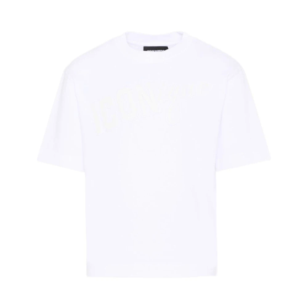 Dsquared2 Men's White Maglietta A Manica Corta Girocollo