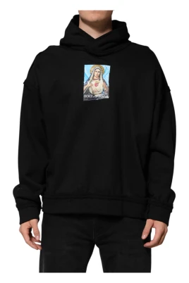Kristallutsmyckad Svart Hoodie Jacka
