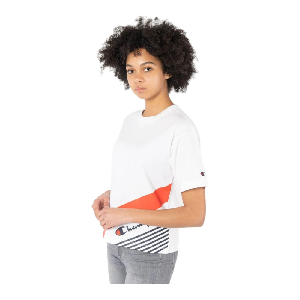 Champion Korte Mouw T-shirt White Dames