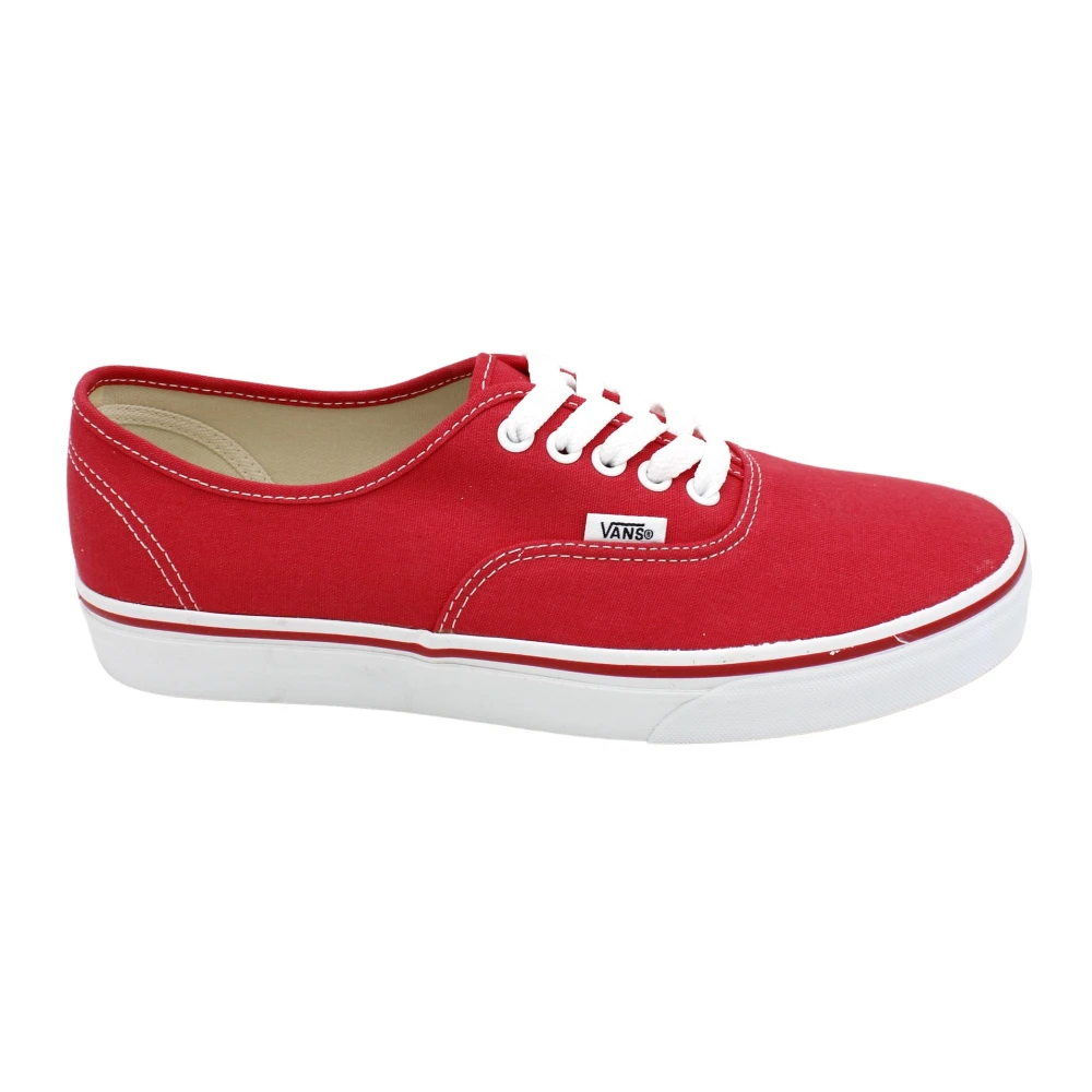 Vans Canvas Veters Rubberen Zool Sneaker Heren Schoenen Rood