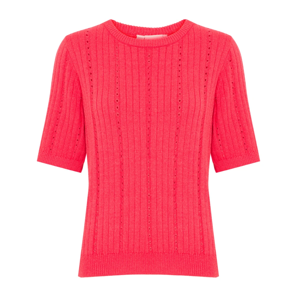 Ichi Geranium Gebreide Top Ihsella Stijl Red Dames