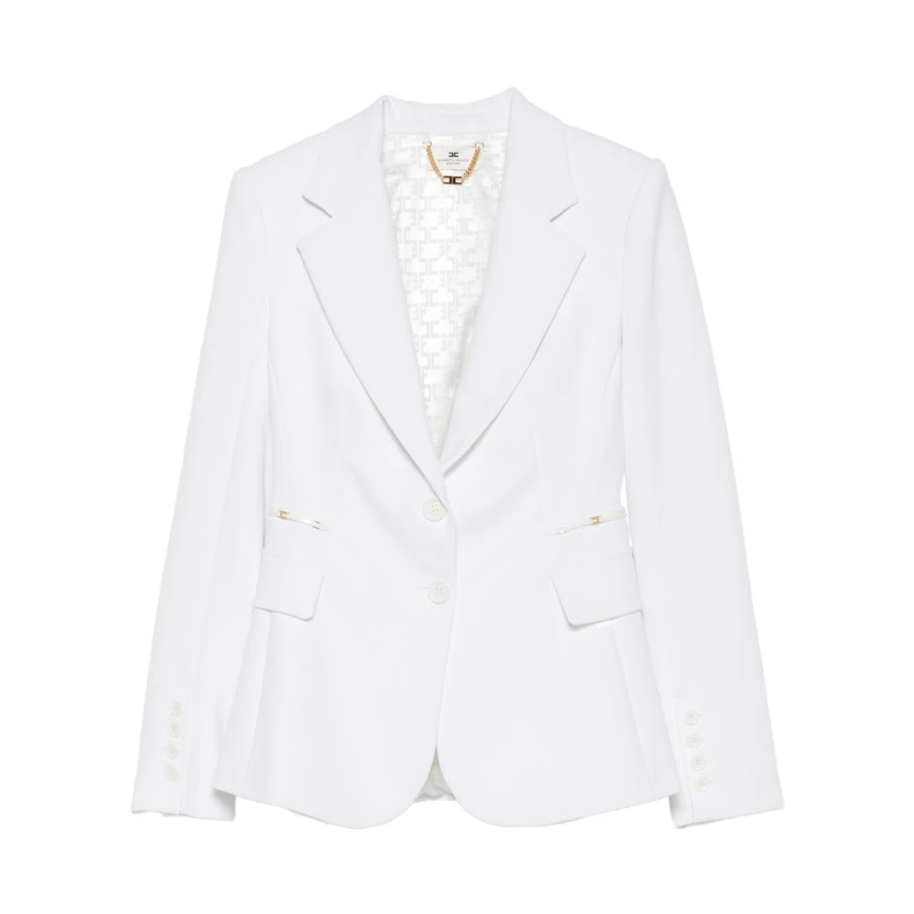 Elisabetta Franchi Donna Bianco Giacche, L, New,