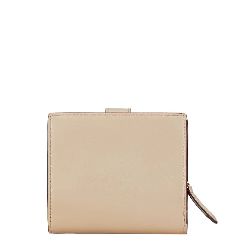 Fendi Vintage Pre-owned Leather wallets Beige Dames