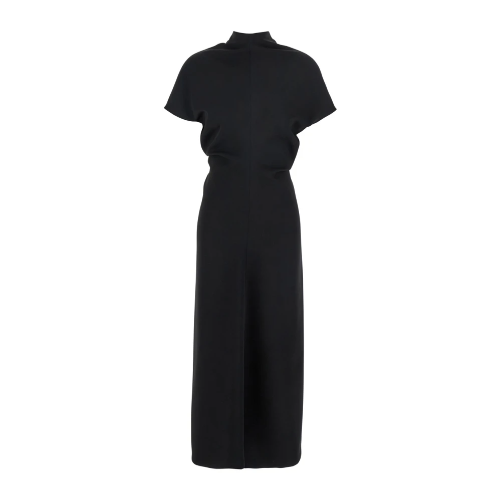 Plain Units Zwarte Hoge Nek Cady Jurk Black Dames