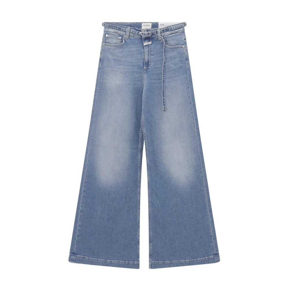 Closed Kvinno Blå Jeans Dam, W27 L32, Denim, Wide Jeans