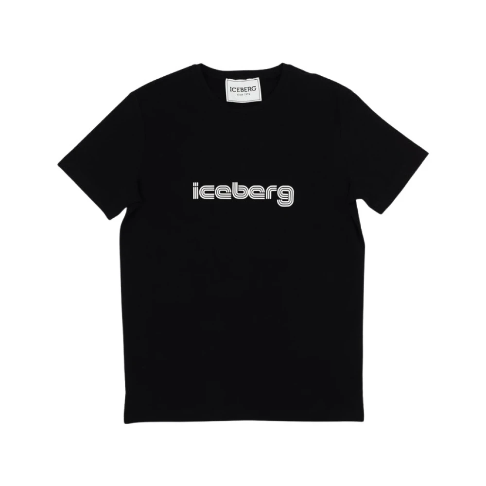 Iceberg Men's Black T-Shirt With Fantasy Print - T-Shirts - 2XL - Tops