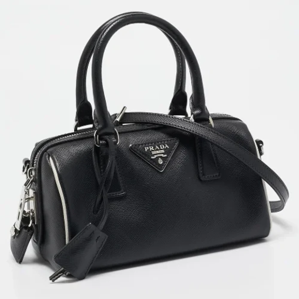 Prada Vintage Pre-owned Leather prada-bags Black Dames