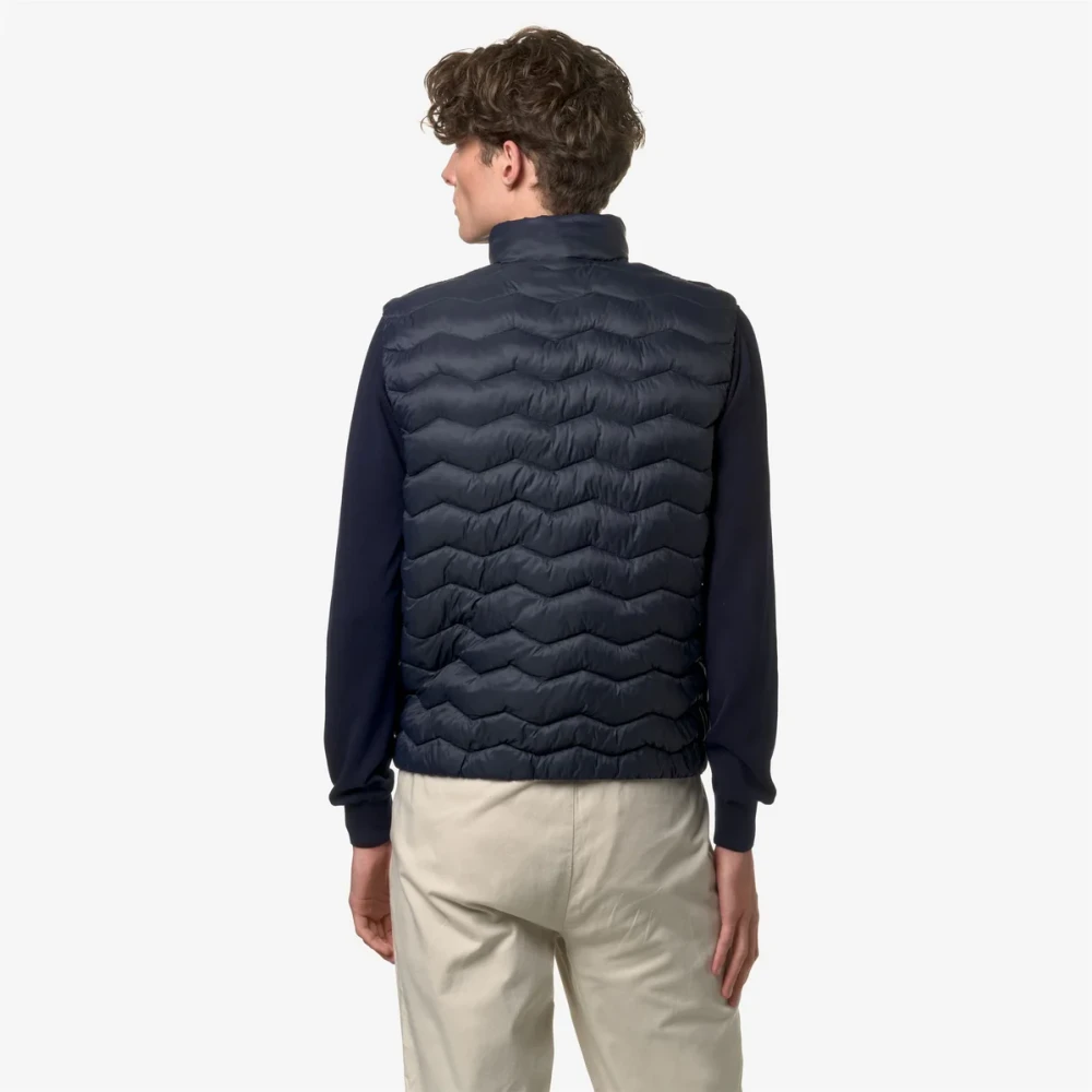 K-way Gewatteerd Warm Vest Blauw Blue Heren